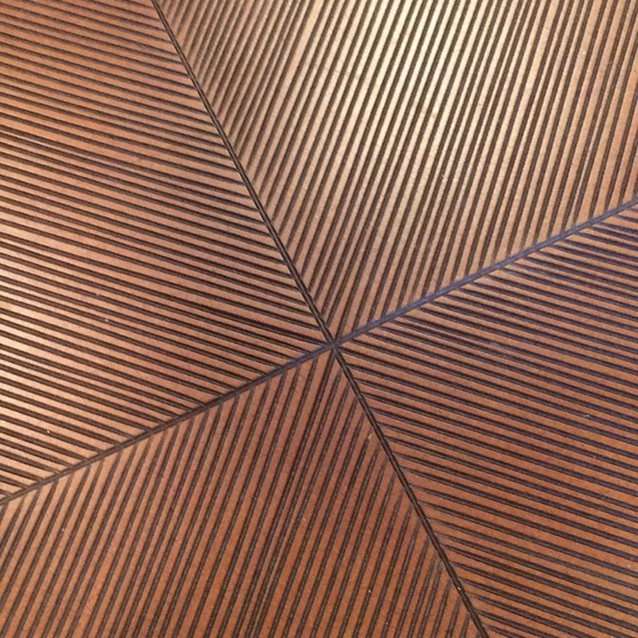 Oversized Crate & Barrel carved square tray - Picture 4 of 9